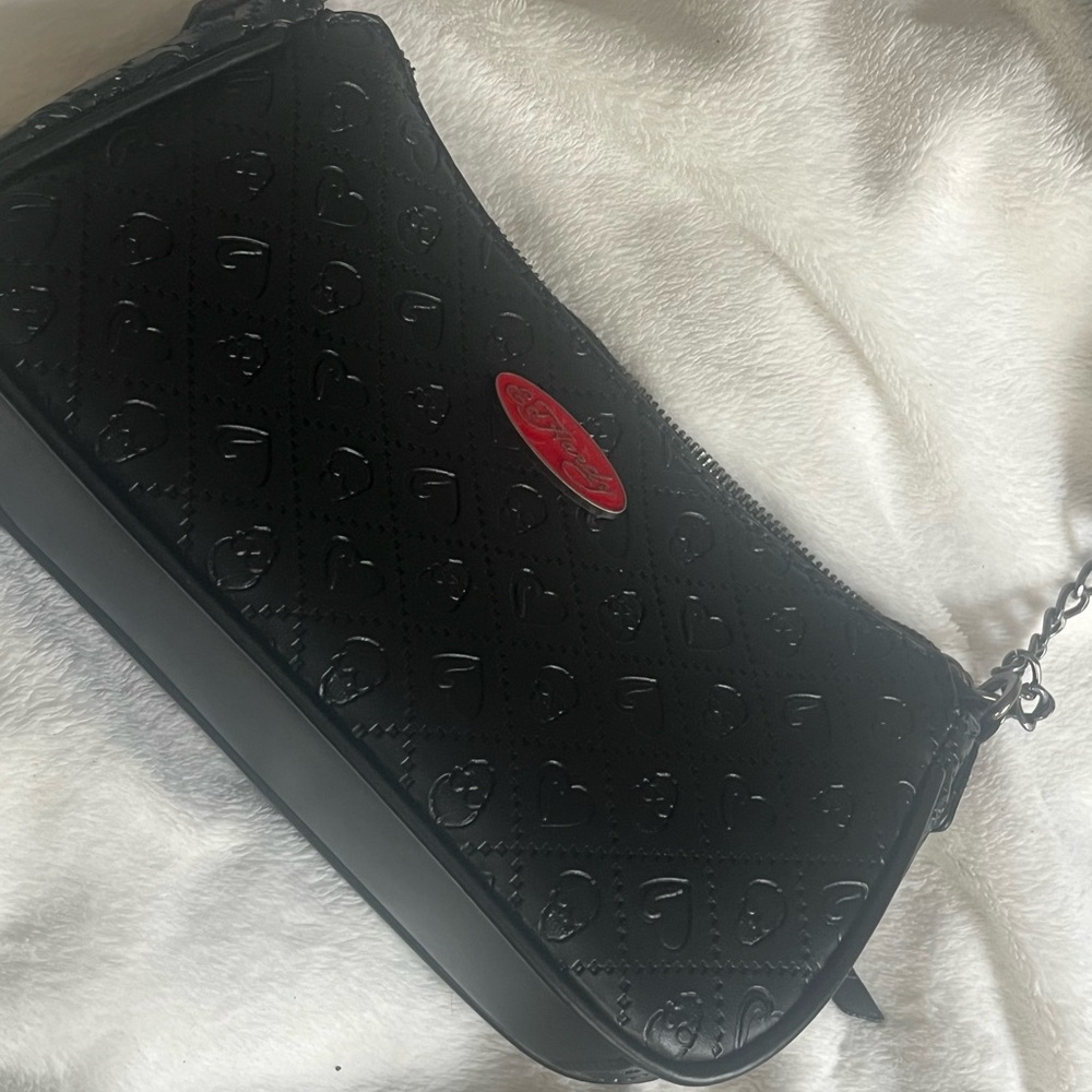 Ed Hardy Black Bag with Red Accent